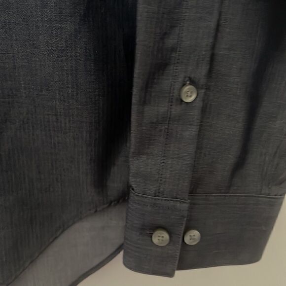 Calvin Klein Dark Gray Long Sleeve Button Up Dress Shirt  Size 34/35 - Picture 7 of 12